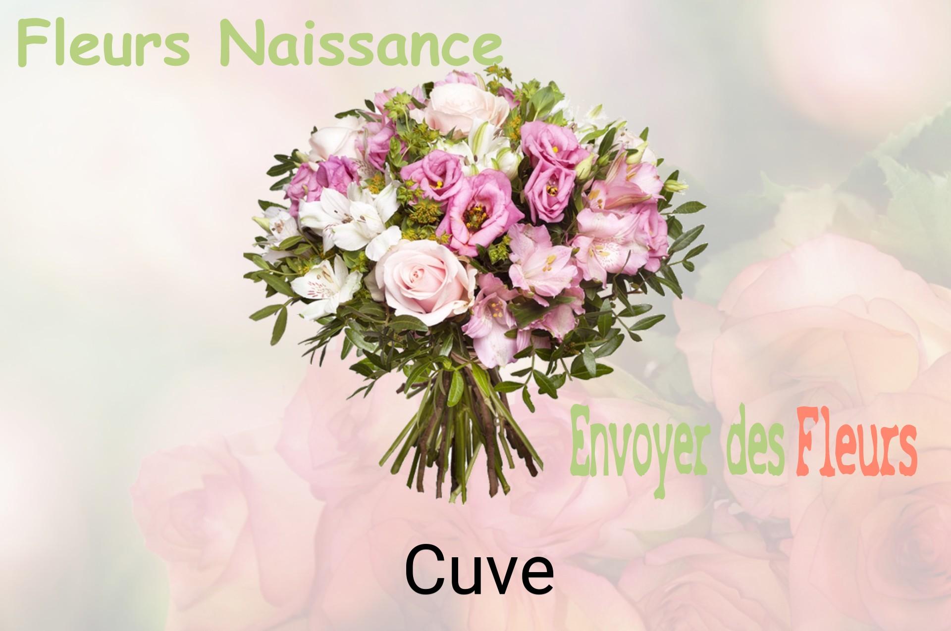 Bouquet de fleurs de naissance livré à Cuve
